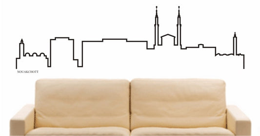 WANDTATTOO e587 Skyline Stadt - Nouakchott (Mauretanien) Design 4
