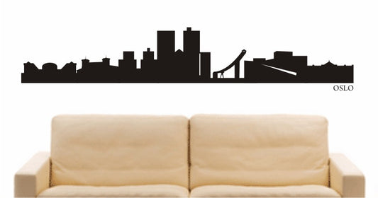 WANDTATTOO e588 Skyline Stadt - Oslo (Norwegia) Design 1