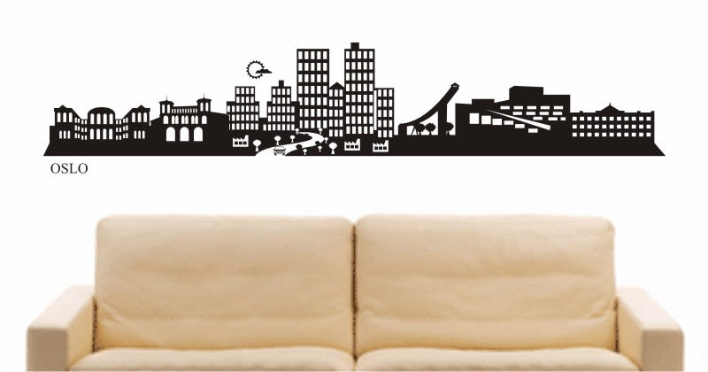 WANDTATTOO e588 Skyline Stadt - Oslo (Norwegia) Design 2