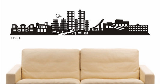 WANDTATTOO e588 Skyline Stadt - Oslo (Norwegia) Design 2