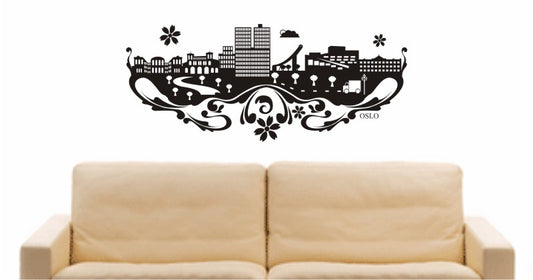 WANDTATTOO e588 Skyline Stadt - Oslo (Norwegia) Design 3