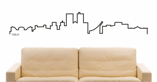 WANDTATTOO e588 Skyline Stadt - Oslo (Norwegia) Design 4