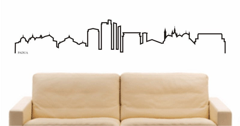 WANDTATTOO e592 Skyline Stadt - Padua (Italien) Design 4