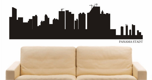 WANDTATTOO e593 Skyline Stadt - Panama Design 1