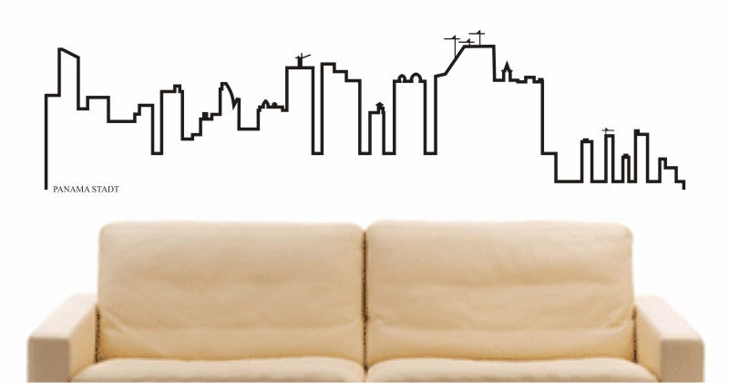 WANDTATTOO e593 Skyline Stadt - Panama Design 4
