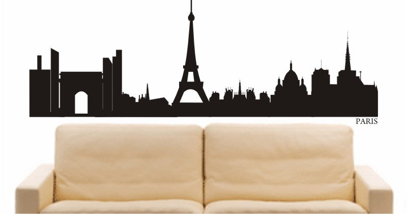 WANDTATTOO e594 Skyline Stadt - Paris (Frankreichs ) Design 1