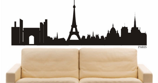 WANDTATTOO e594 Skyline Stadt - Paris (Frankreichs ) Design 1