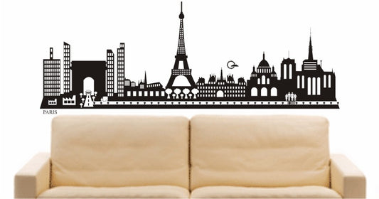 WANDTATTOO e594 Skyline Stadt - Paris (Frankreichs ) Design 2