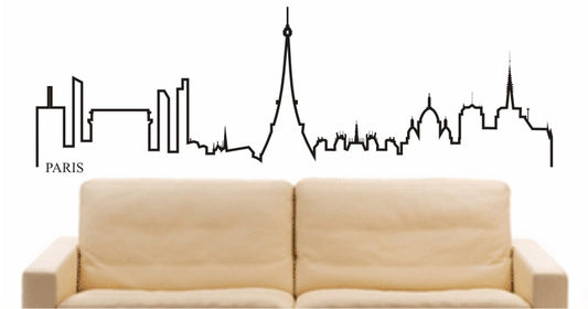 WANDTATTOO e594 Skyline Stadt - Paris (Frankreichs ) Design 4