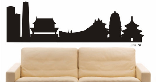 WANDTATTOO e595 Skyline Stadt - Peking ( China) Design 1