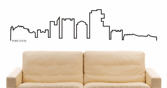 WANDTATTOO e598 Skyline Stadt - Port Louis (Afrika) Design 4