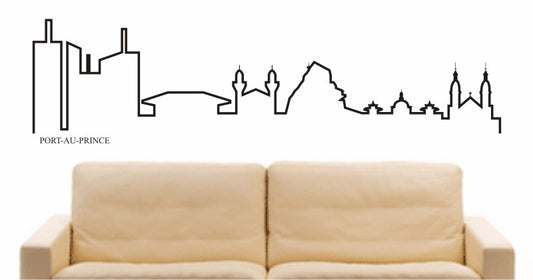 WANDTATTOO e600 Skyline Stadt - Port-au-Prince (Haiti) Design 4