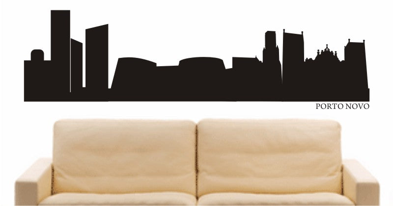 WANDTATTOO e601 Skyline Stadt - Porto Novo (Benin) Design 1