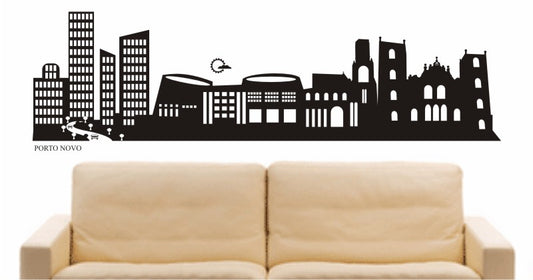 WANDTATTOO e601 Skyline Stadt - Porto Novo (Benin) Design 2