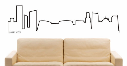 WANDTATTOO e601 Skyline Stadt - Porto Novo (Benin) Design 4