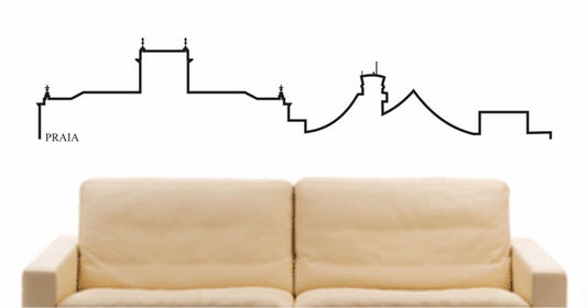 WANDTATTOO e602 Skyline Stadt - Praia (Kap Verde) Design 4