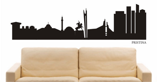 WANDTATTOO e603 Skyline Stadt - Priština (Kosovo) Design 1