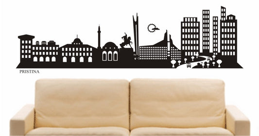 WANDTATTOO e603 Skyline Stadt - Priština (Kosovo) Design 2