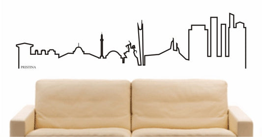 WANDTATTOO e603 Skyline Stadt - Priština (Kosovo) Design 4