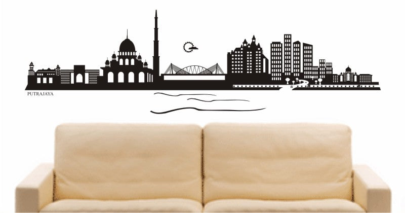 WANDTATTOO e604 Skyline Stadt - Putrajaya (Kuala Lumpur) Design 2