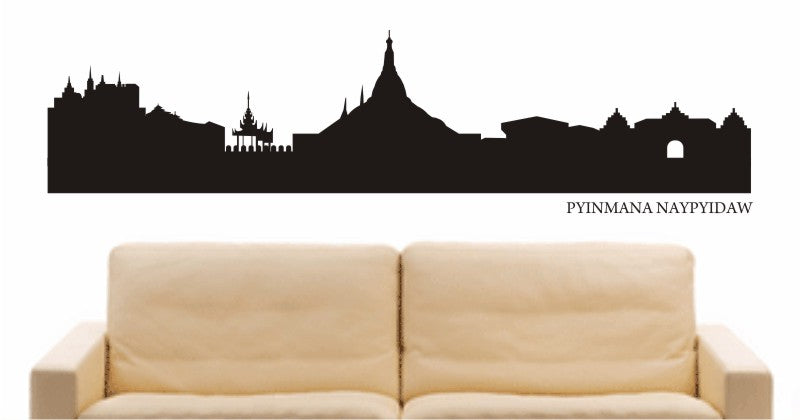 WANDTATTOO e605 Skyline Stadt - Naypyidaw ( Myanmar) Design 1