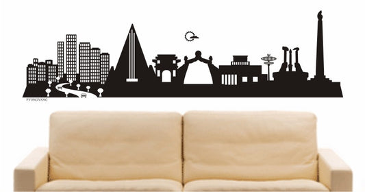 WANDTATTOO e606 Skyline Stadt - Pjöngjang (Korea) Design 2
