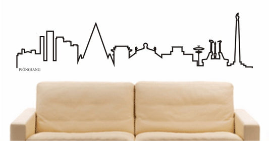 WANDTATTOO e606 Skyline Stadt - Pjöngjang (Korea) Design 4