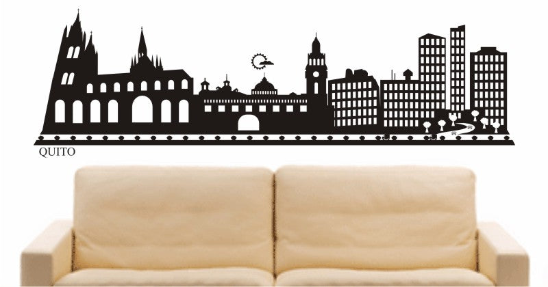 WANDTATTOO e607 Skyline Stadt - Quito (Ecuador) Design 2