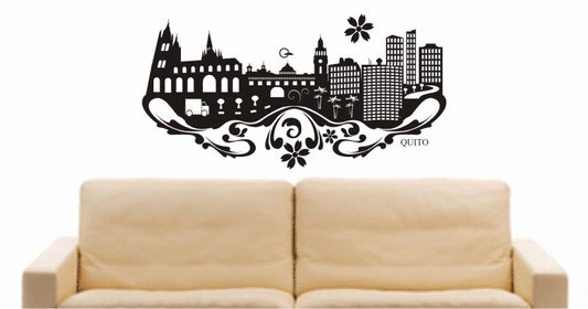 WANDTATTOO e607 Skyline Stadt - Quito (Ecuador) Design 3