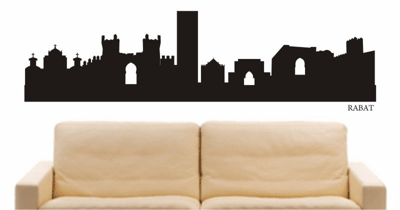 WANDTATTOO e608 Skyline Stadt - Rabat (Marokko) Design 1
