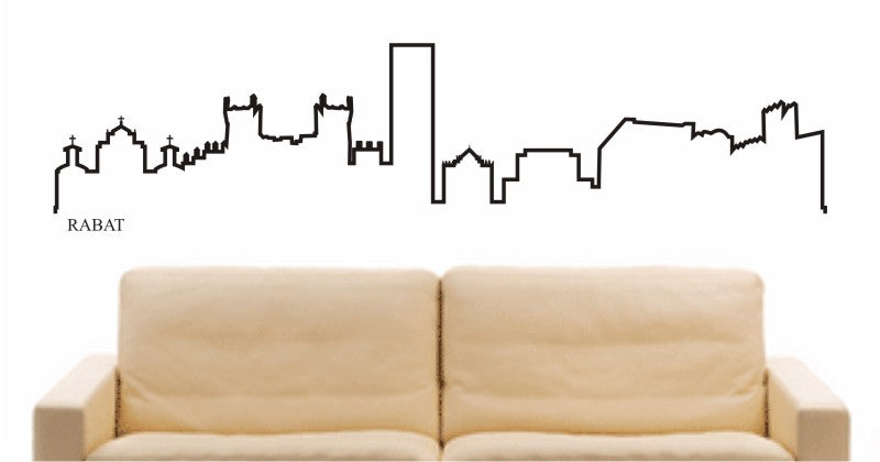 WANDTATTOO e608 Skyline Stadt - Rabat (Marokko) Design 4
