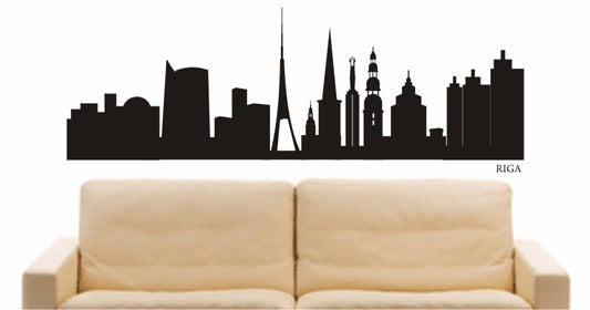 WANDTATTOO e610 Skyline Stadt - Riga (Lettland) Design 1