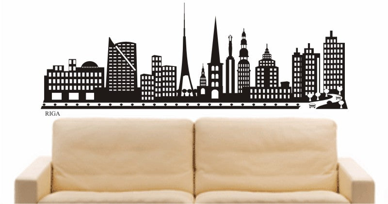 WANDTATTOO e610 Skyline Stadt - Riga (Lettland) Design 2