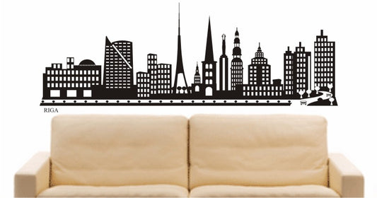WANDTATTOO e610 Skyline Stadt - Riga (Lettland) Design 2