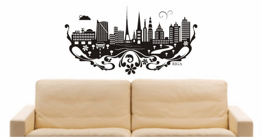 WANDTATTOO e610 Skyline Stadt - Riga (Lettland) Design 3