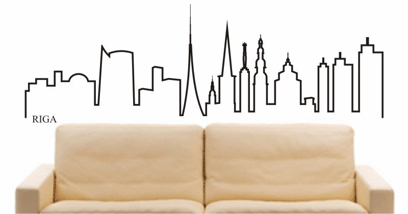 WANDTATTOO e610 Skyline Stadt - Riga (Lettland) Design 4