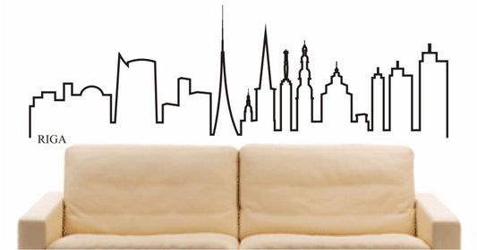 WANDTATTOO e610 Skyline Stadt - Riga (Lettland) Design 4