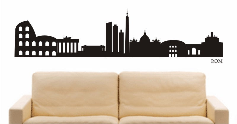 WANDTATTOO e611 Skyline Stadt - Rom ( Italien) Design 1