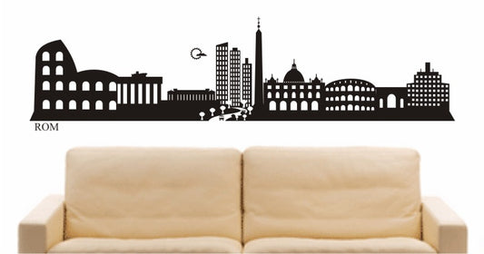 WANDTATTOO e611 Skyline Stadt - Rom ( Italien) Design 2