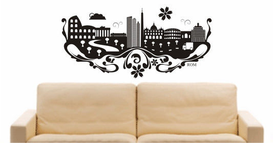 WANDTATTOO e611 Skyline Stadt - Rom ( Italien) Design 3
