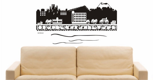 WANDTATTOO e612 Skyline Stadt - Roseau (Dominica)Design 2