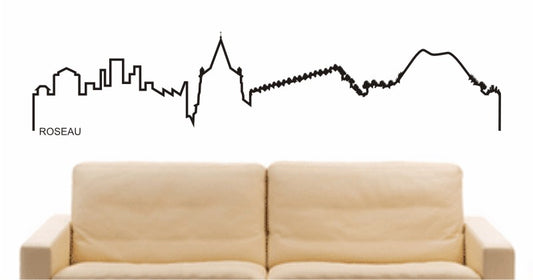 WANDTATTOO e612 Skyline Stadt - Roseau (Dominica)Design 4