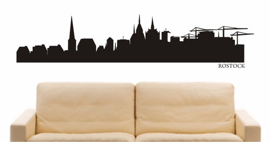 WANDTATTOO e613 Skyline Stadt - Rostock ( norddeutsche) Design 1