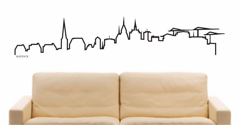 WANDTATTOO e613 Skyline Stadt - Rostock ( norddeutsche) Design 4