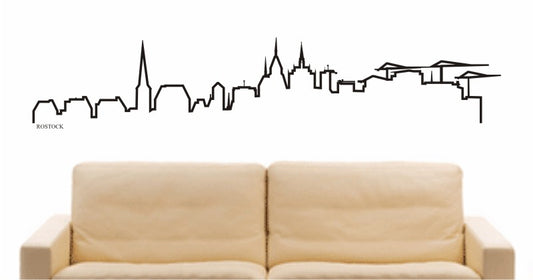 WANDTATTOO e613 Skyline Stadt - Rostock ( norddeutsche) Design 4