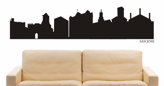 WANDTATTOO e614 Skyline Stadt - San José (Kalifornien) Design 1