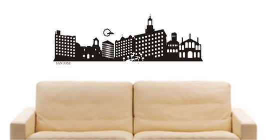 WANDTATTOO e614 Skyline Stadt - San José (Kalifornien) Design 2