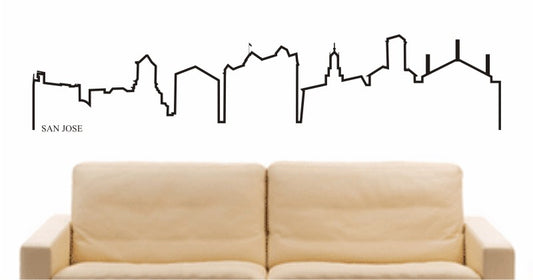 WANDTATTOO e614 Skyline Stadt - San José (Kalifornien) Design 4