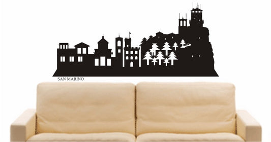 WANDTATTOO e615 Skyline Stadt - San Marino Design 2