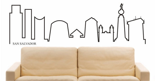 WANDTATTOO e616 Skyline Stadt - San Salvador (El Salvador) Design 4